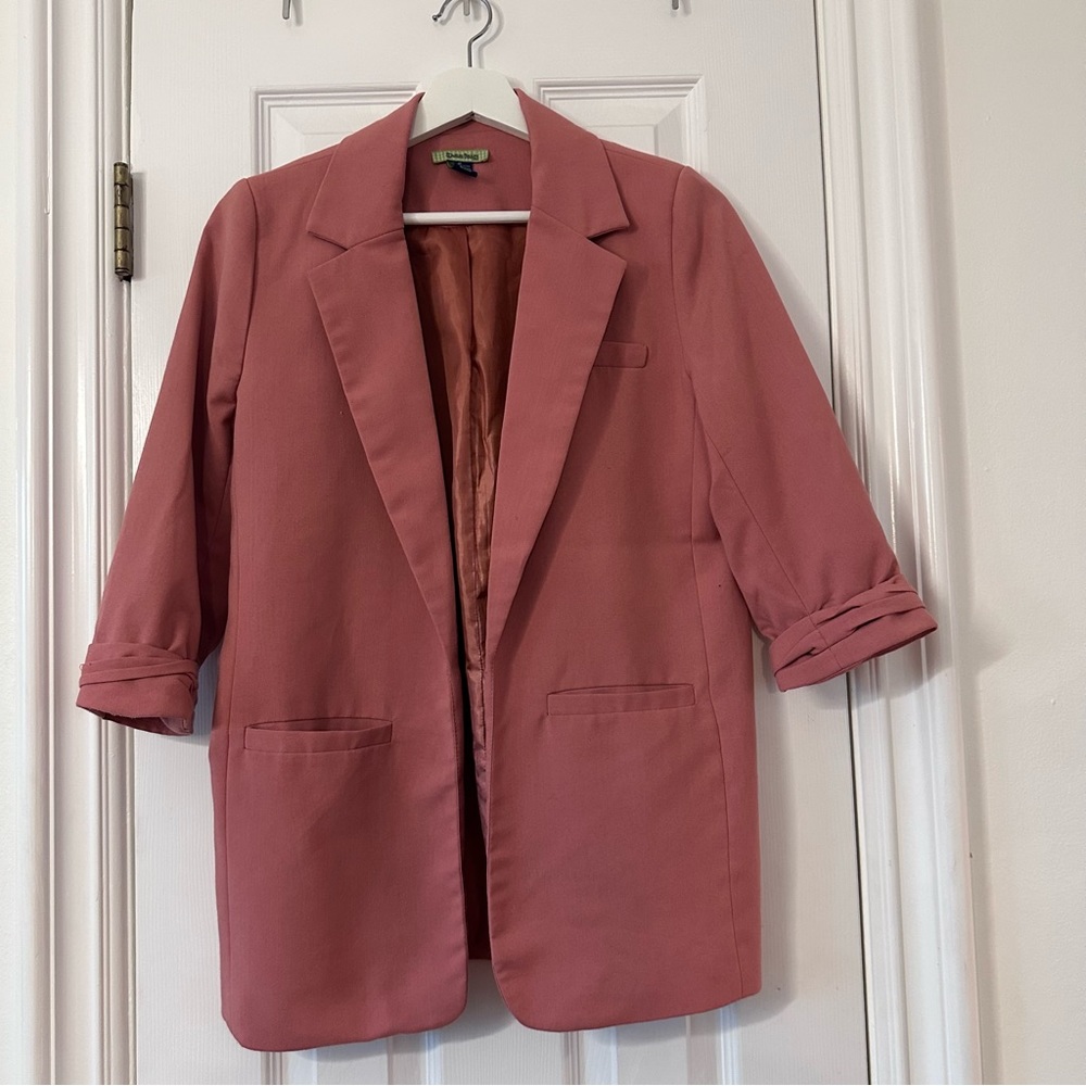 Rose Pink Blazer. Classic and casual.